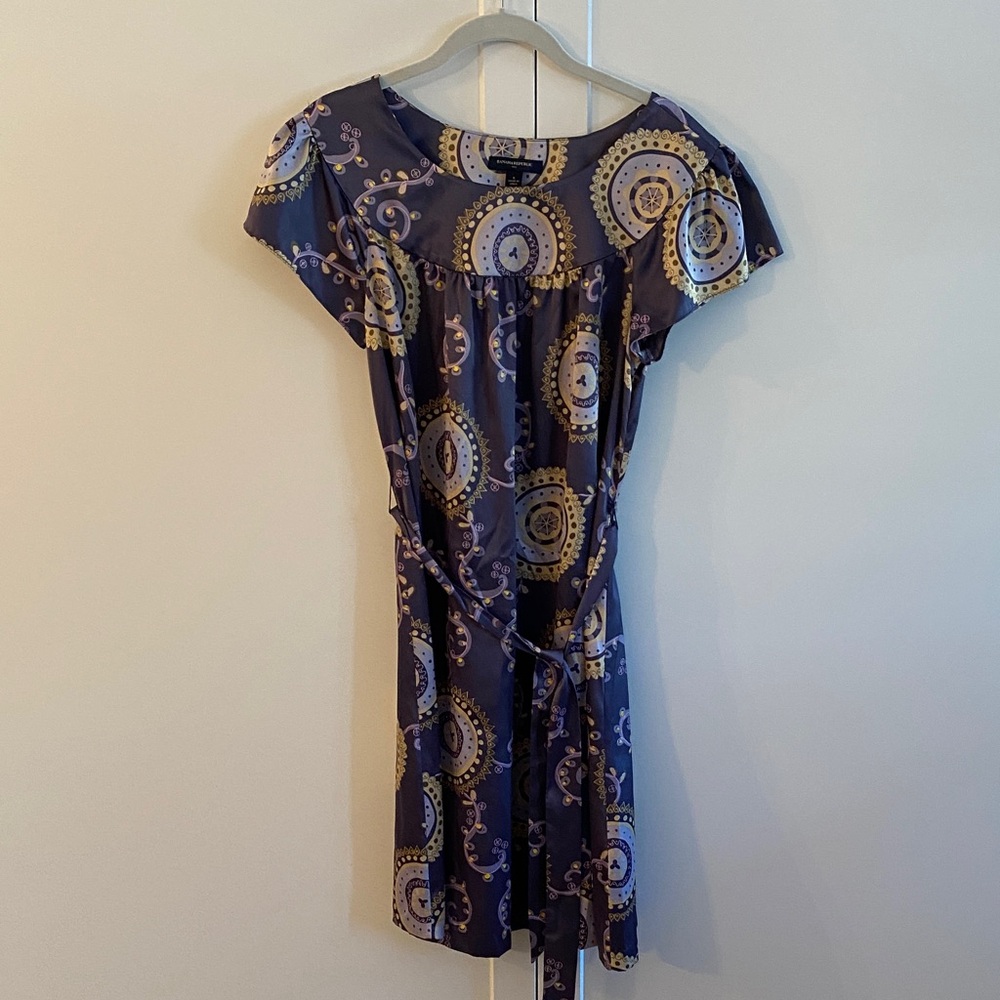 Banana Republic Purple and Gold Mini Dress
